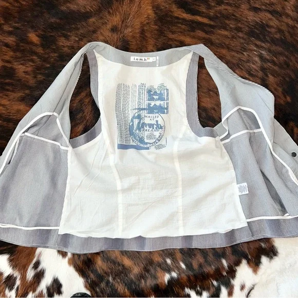 L.A.M.B. Pin Stripe Vest (RARE)-G/L-NWOT - Picture 14 of 16